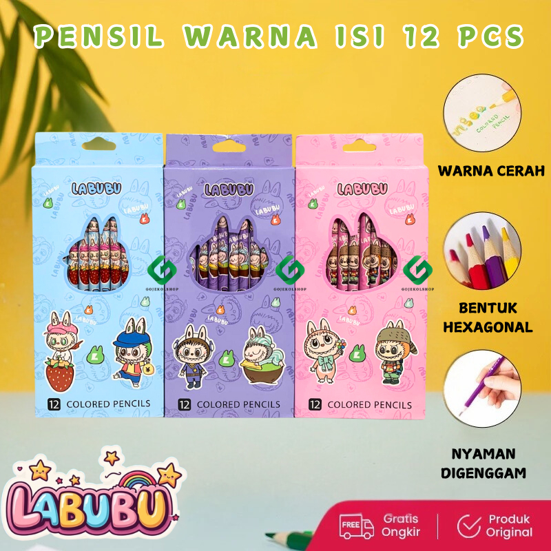 

Set Mewarnai Karakter Pensil Warna Isi 12pcs Colored Pencils 12Pcs Pensil Warna Karakter Labubu 12pcs