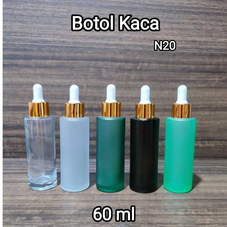Botol Dropper Serum Pipet Kaca 60ml For Cosmetic Treatment Skincare Botol serum Botol Bening Doff  H