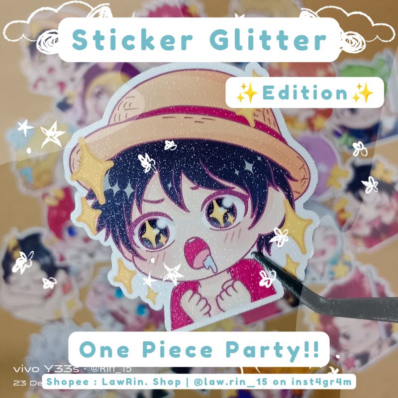

Sticker Glitter One Piece Party | Fanmerch by Rin_15