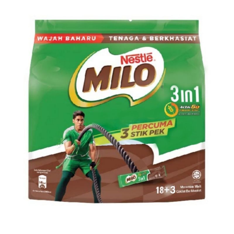 

Milo 3in1 Malaysia 21stikx33gr atau 18Stik x 33gr