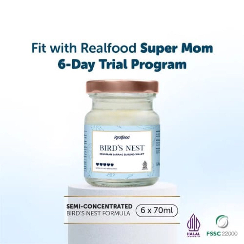 

Realfood Trial Super Mom Minuman Sarang Burung Walet + Asam Folat