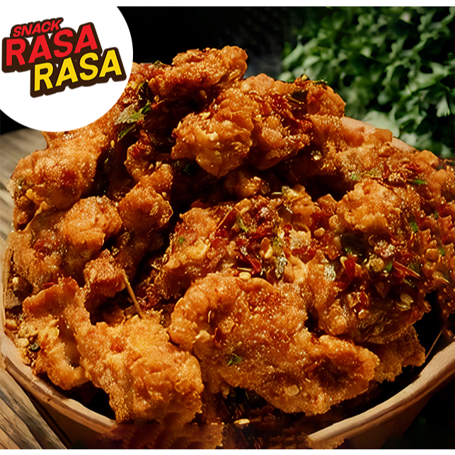 

[ 50g ] Kulit Ayam Krispi Rasa Rasa Pedas wangi jeruk