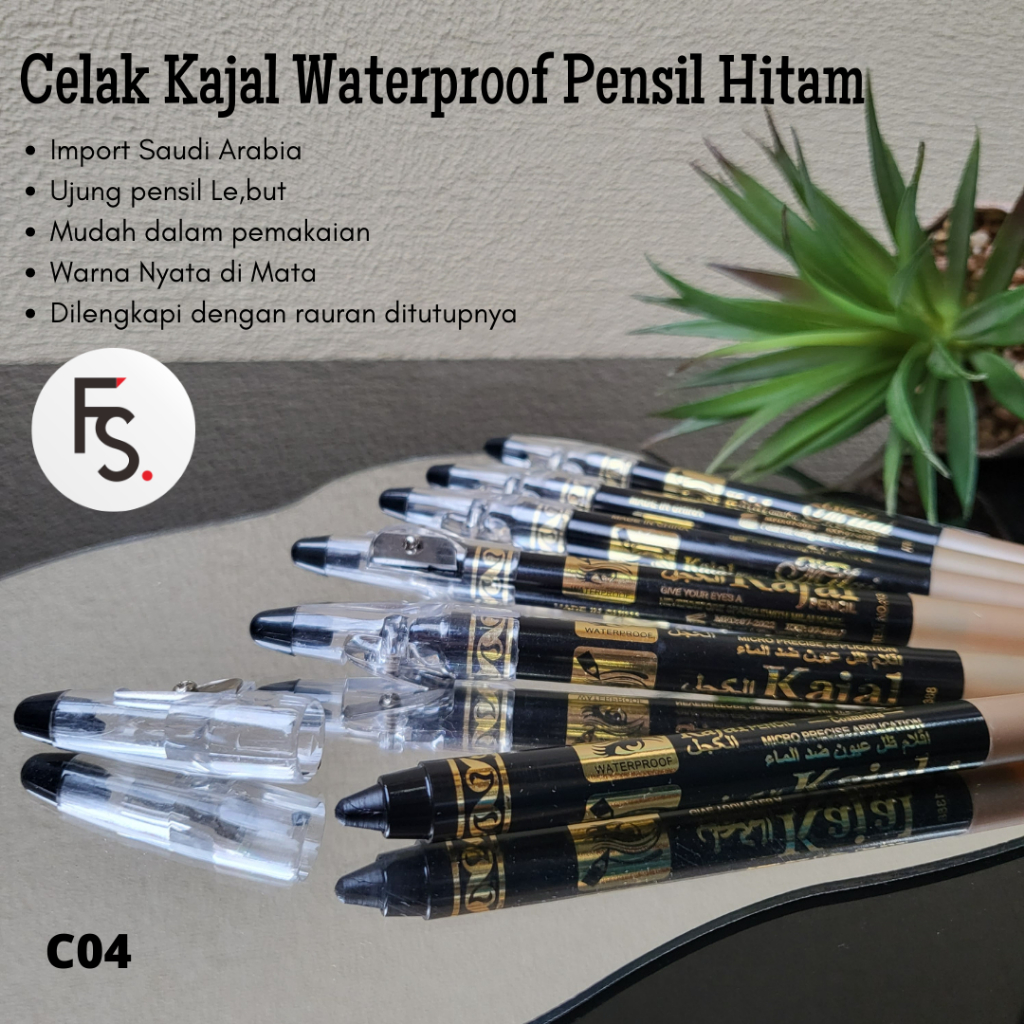 Celak Kajal - Celak Mata Kajal Pensil Original Saudi - Celak Kajal Pensil HALAL BPOM MUI