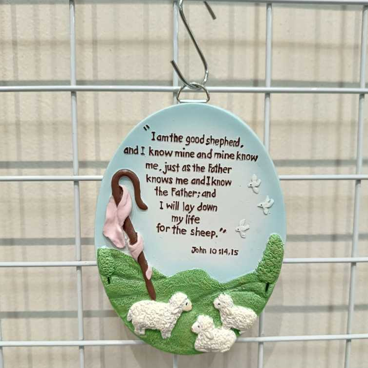 kata rohani dekorasi rumah Hiasan Dinding Oval Domba Gambar Timbul Pajangan Dinding Hiasan Rumah Paj