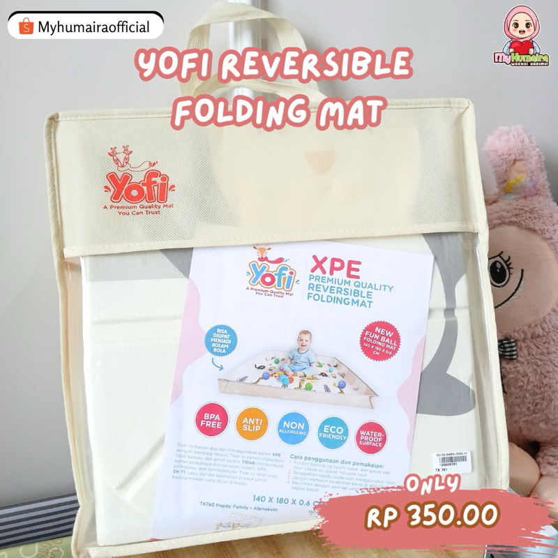 (TENGGARONG) MAINAN BAYI - YOFI PLAYMAT REVERSIBLE KOLAM MAIN ANAK