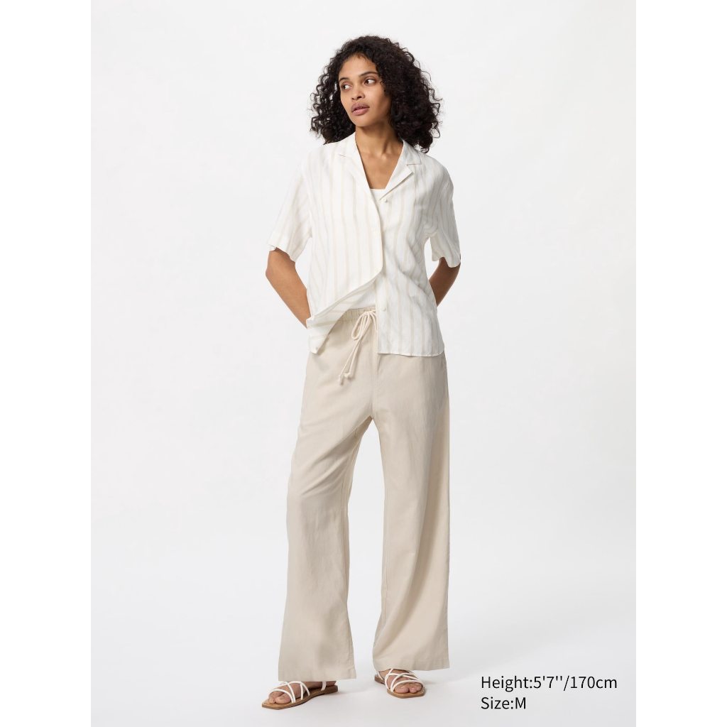 Uniqlo Celana Rileks Linen Blend