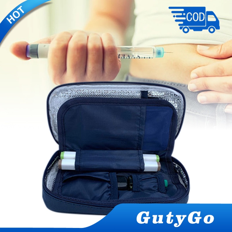 Kantong pembawa insulin biruTas penyimpanan insulin portabelTas Pendingin Insulin Portabel