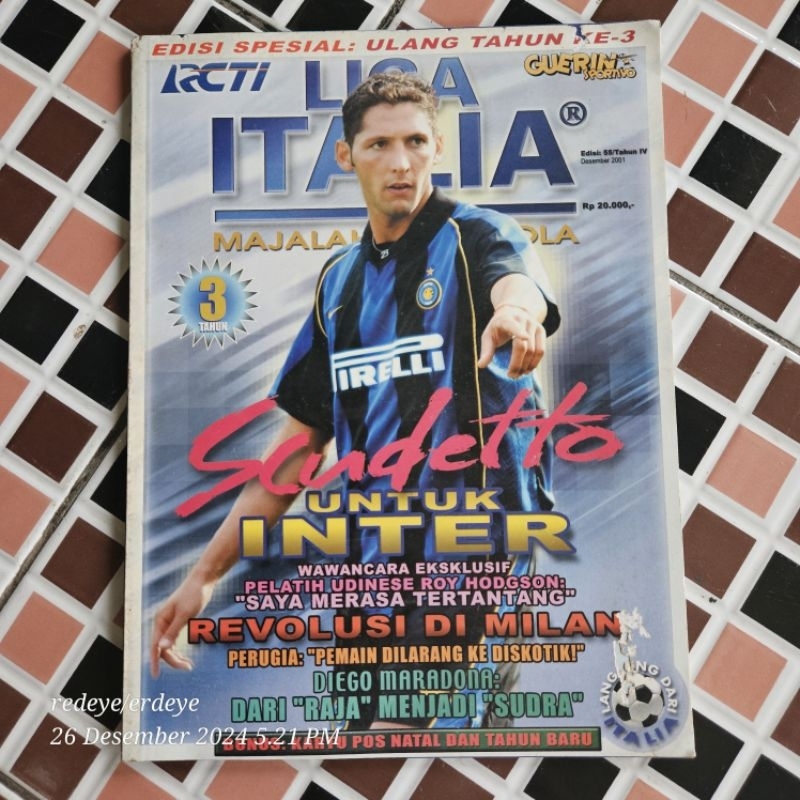 Majalah Liga Italia Cover Materazzi