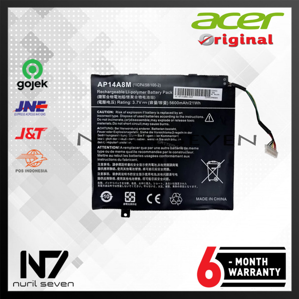 Original Baterai Laptop ACER Swift 5 AP14A8M