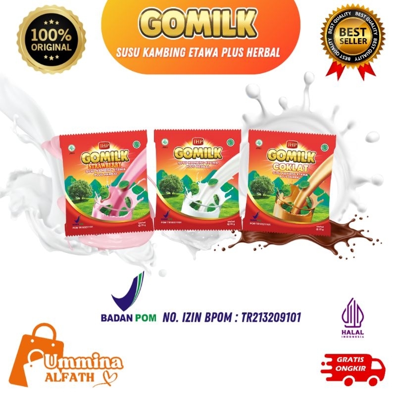 

GOMILK SUSU KAMBING ETAWA PLUS HERBAL Kemasan Sachet ecer