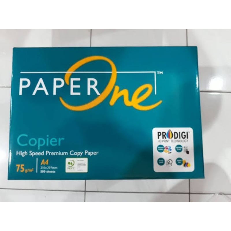 

Kertas Print Fotocopy HVS A4 75 gr PaperOne / Rim Termurah