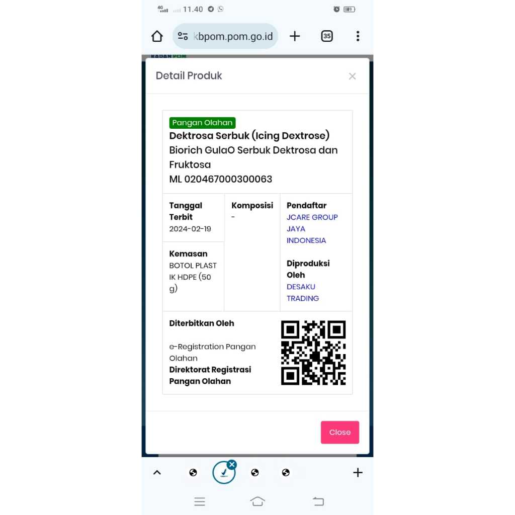 

HG DISTRIBUTOR RESMI GULA 0 NOL KALORI 1 BOTOL 50GR ORINAL BIO RICH MALAYSIA