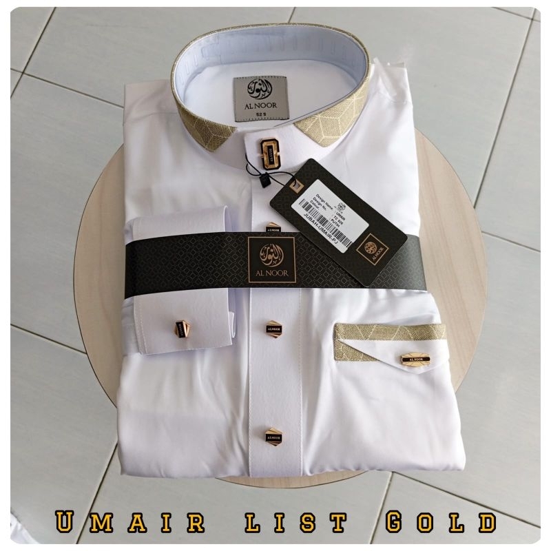 JUBAH AL NOOR POLIESTER MODEL UMAIR KERAH KOMBINASI