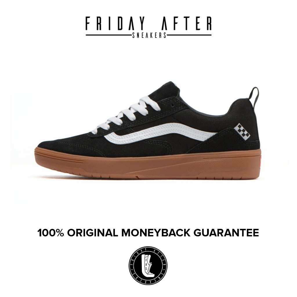 Sepatu Sneakers Pria Vans Skate Zahba Black Gum Original Resmi