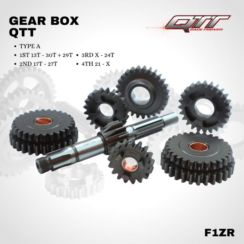 RASIO GEAR BOX  FIZ ENGINE GIR RASIO QTT F1ZR F1Z R TYPE A QTT RACING ORIGINAL 1ST 13T+30T(29T) 2ND 