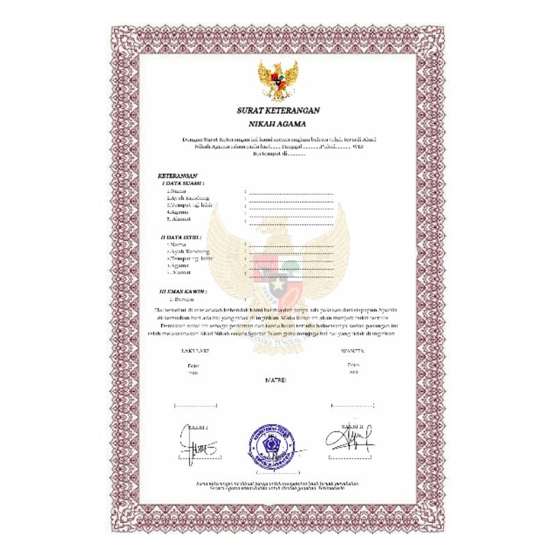 

Duplikat Akte Nikah Siri