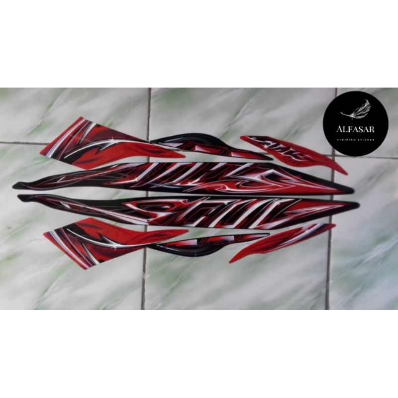 STICKER Striping YAMAHA MIO Soul 2011 Merah