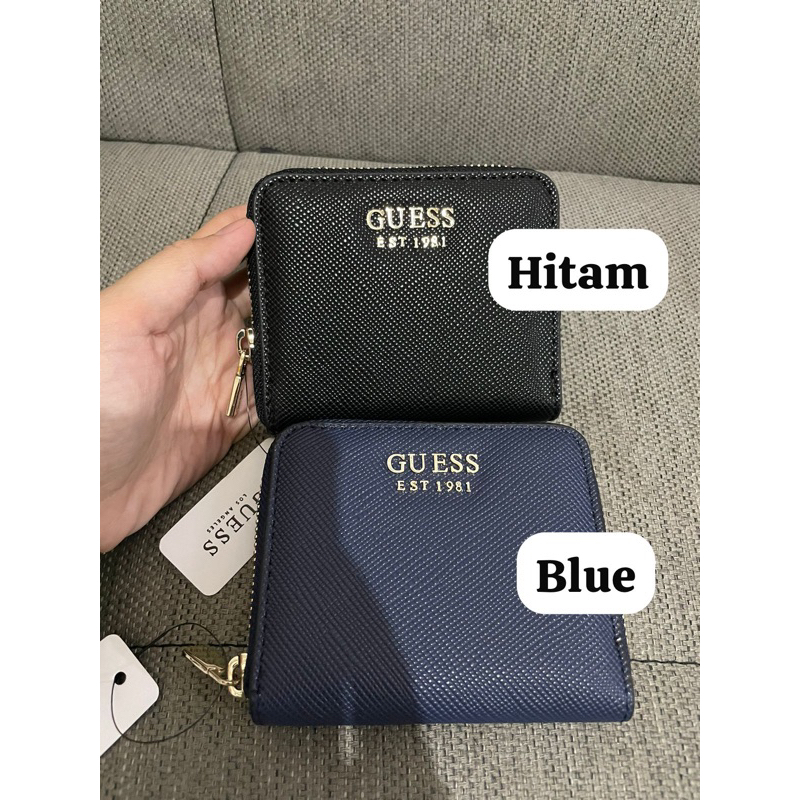 new dompet guess laurel lipat resleting mini