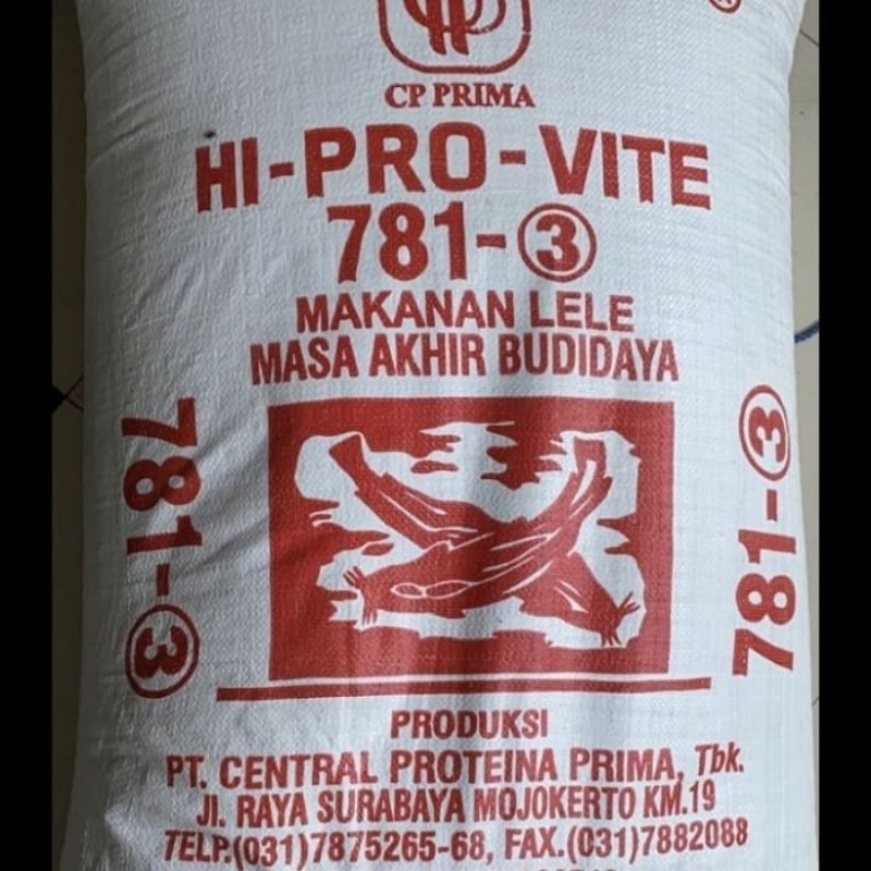 Hi pro vite 781-3 pakan ikan nila patin lele masa akhir budidaya 781 3mm 15 kiloan