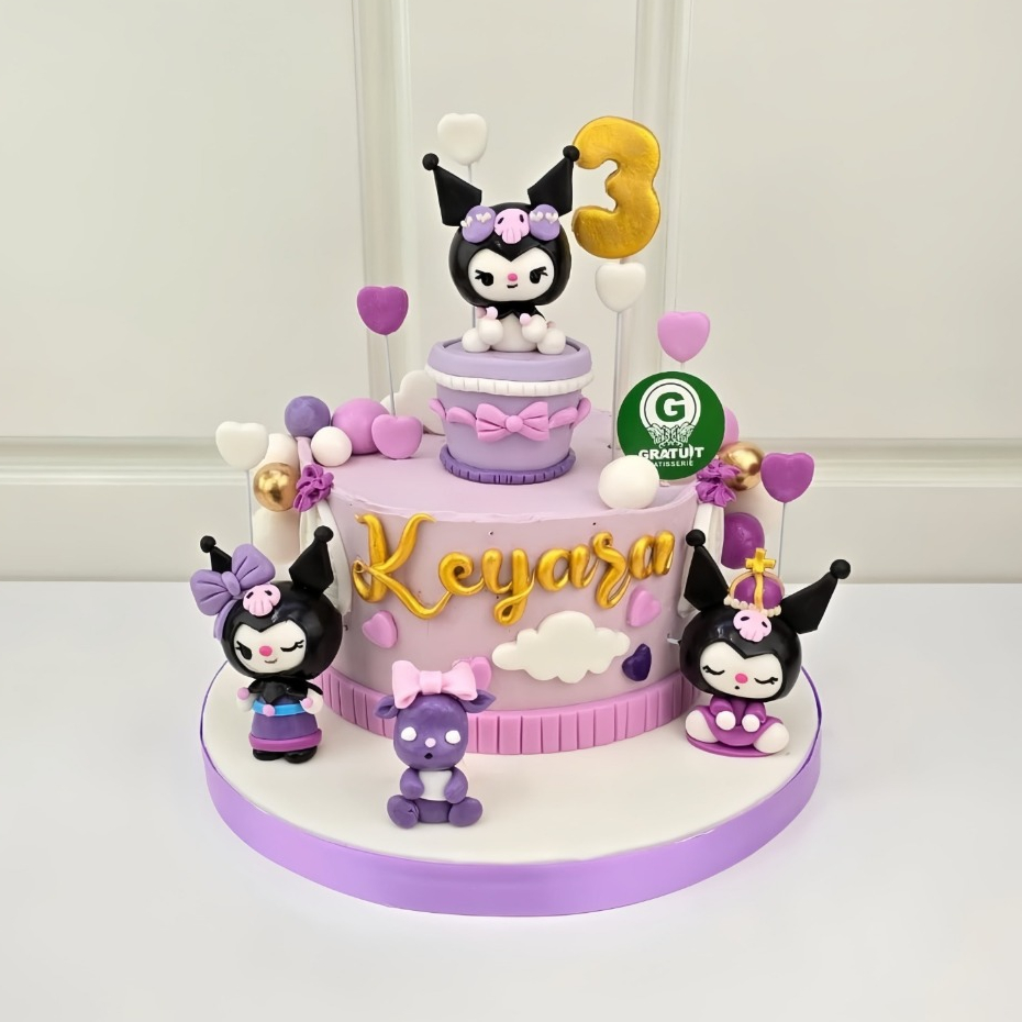 

CAKE KUROMI WITH LOVE / KUE ULANG TAHUN