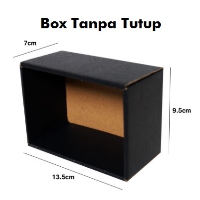 TANPA TUTUP - Box Packaging Hitam - Kotak Kado - box kado - kotak packing hitam