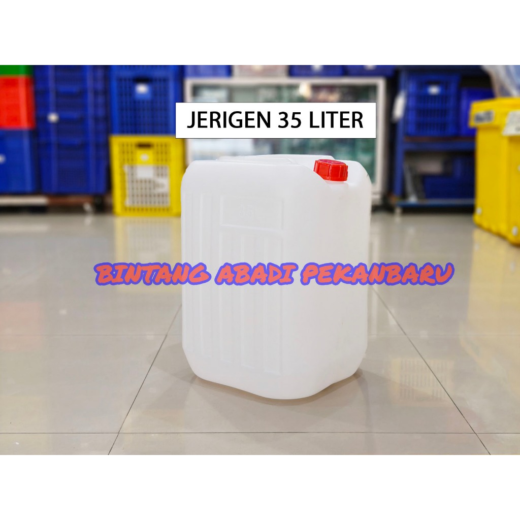 Jerigen 35 Liter Segel + Tutup Double Tebal / Derigen 35L Putih