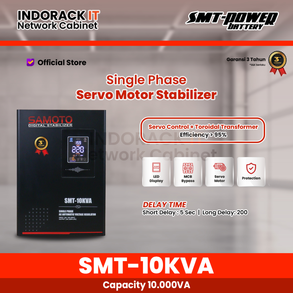 Stabilizer SAMOTO 10000VA Stavolt Single Phase Stavolt SMT10000 Stabiliser