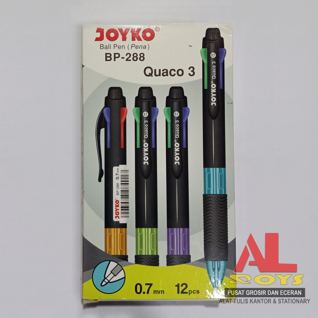 

Pulpen Joyko 4 Warna BP-288 Quaco 3 0.7 mm - 1 lusin isi 12 pcs