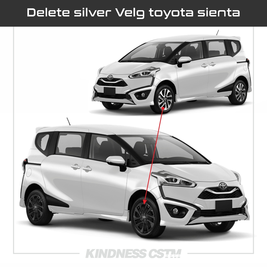 Sticker delete silver Velg toyota sienta R16