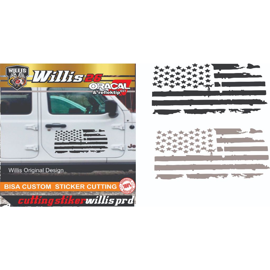 promo sticker mobil sticker kap mobil sticker bendera amerika sticker bemper mobil sticker kap mobil
