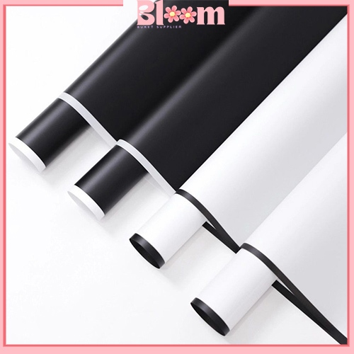 

20 Lembar Flower Wrapping Paper List Monochrome Monokrom Kertas Buket Bunga Cellophane Florist kb12