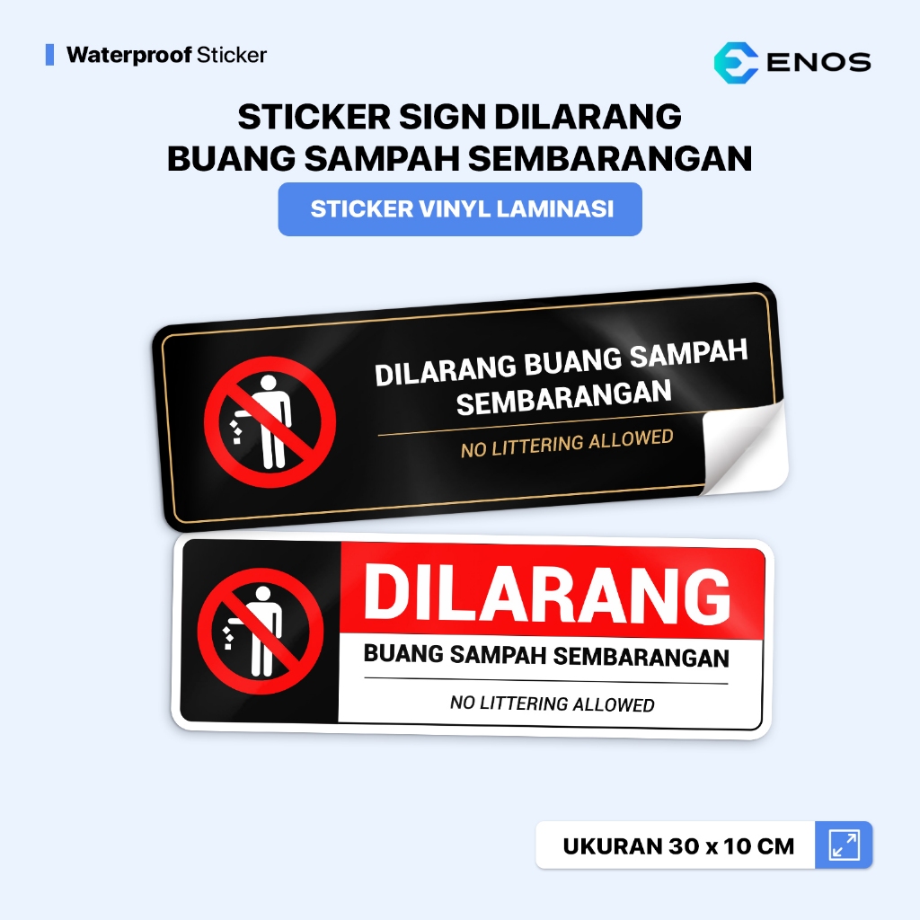 

Stiker Dilarang Membuang Sampah Sembarangan Stiker Vinyl Peringatan Dilarang Membuang Sampah Sembarangan