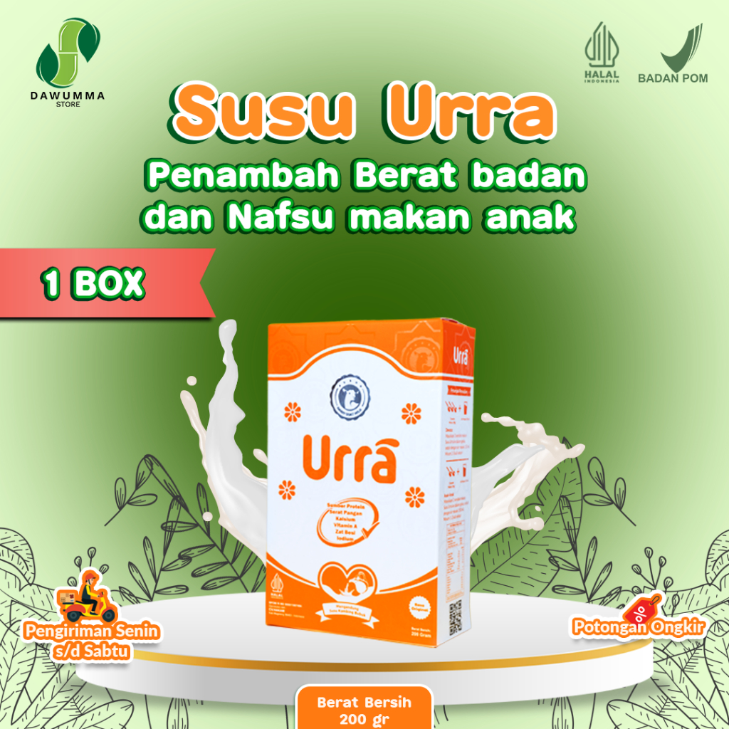 

Urra Susu Kambing Saanen Susu Penambah Berat Badan Anak dan Penambah Tinggi Badan anak - 1 Box