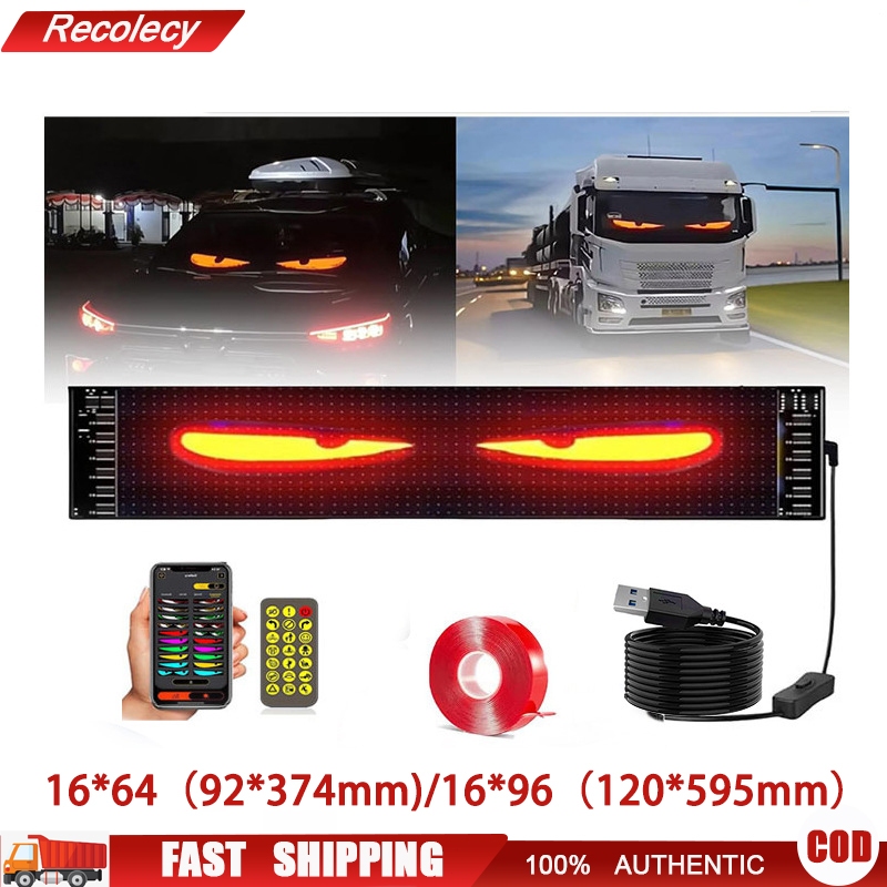 [Recolecy] Lampu mata untuk bus elf truck/running text p5 rgb full colour 12v-24v mobil bus truck el