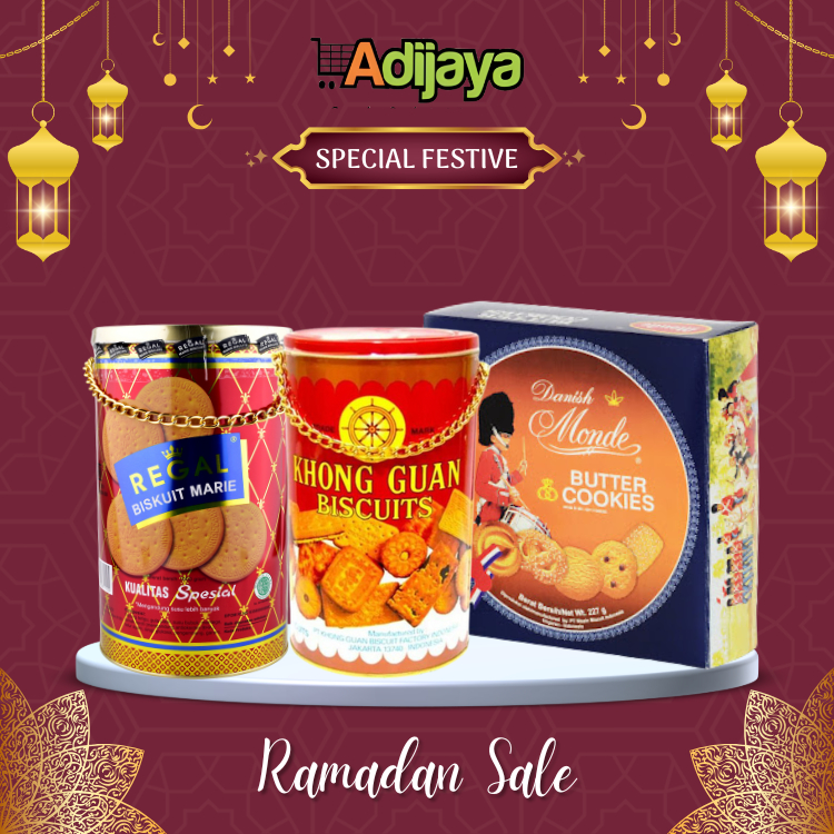 

Promo Festive Special Ramadhan Jajan Kaleng Bulat Rantai Khong Guan | Monde Butter Cookies