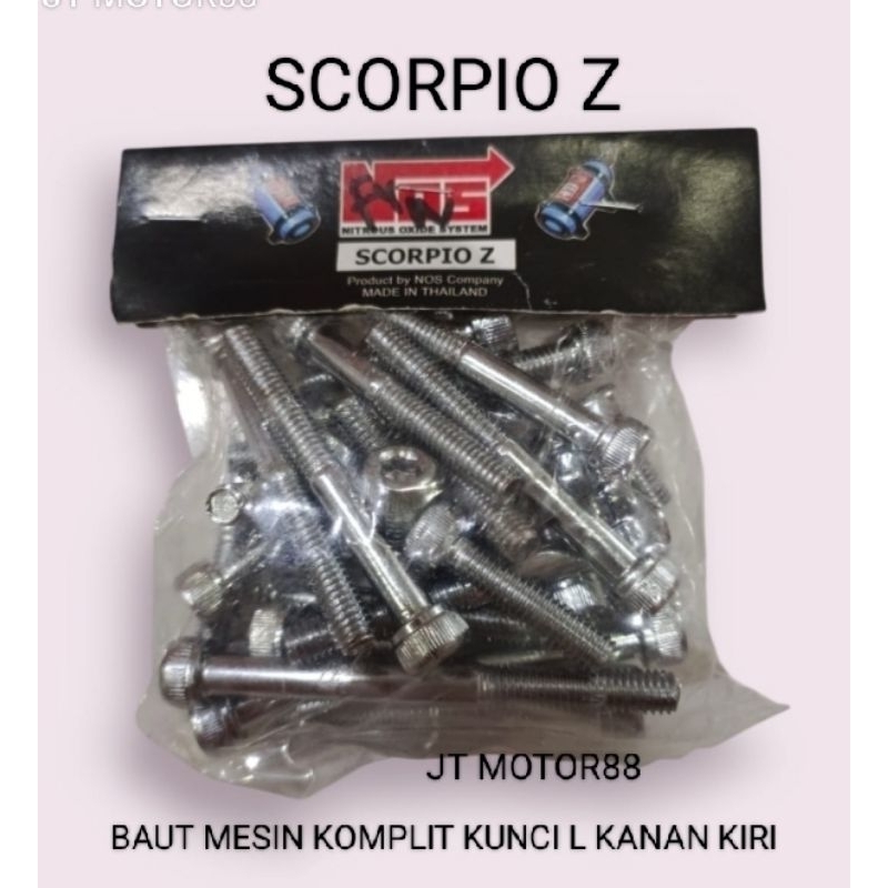 BAUT MESIN KOMPLIT SCORPIO Z CHROME KUNCI L