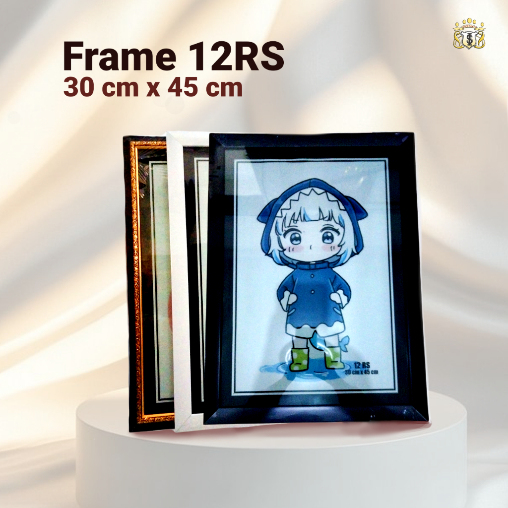 [30 cm x 45 cm] Bingkai Foto Dinding / Frame wall / Figura Polos Motif Size Foto 12RS