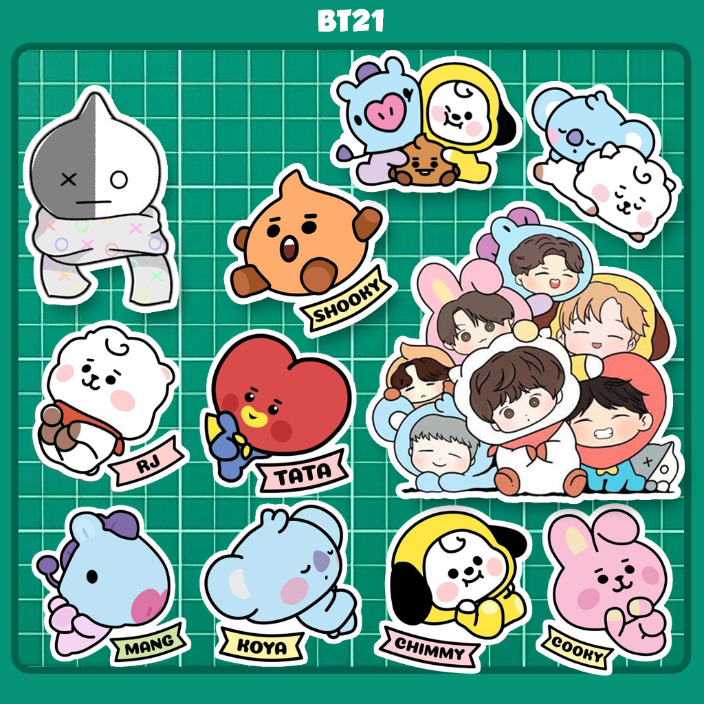 

Sticker Kartun Anak Kpop BITIES Stiker Korea Music Anti Air