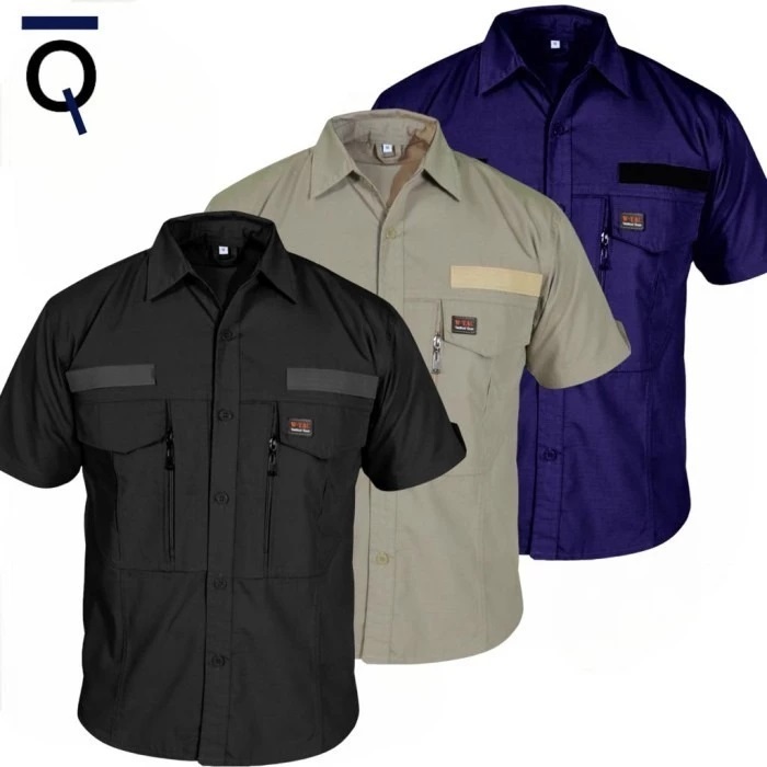 KEMEJA LAPANGAN W-TAC PENDEK / Kemeja Lapangan Taktikal Polos PDL (Pakaian Dinas Lapangan) Taktikal 