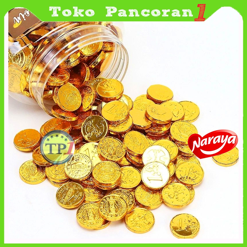 

bGF Batangan Emas Permen Tahun Baru Naraya Coklat Cream Dragee 250g/Coklat Permen