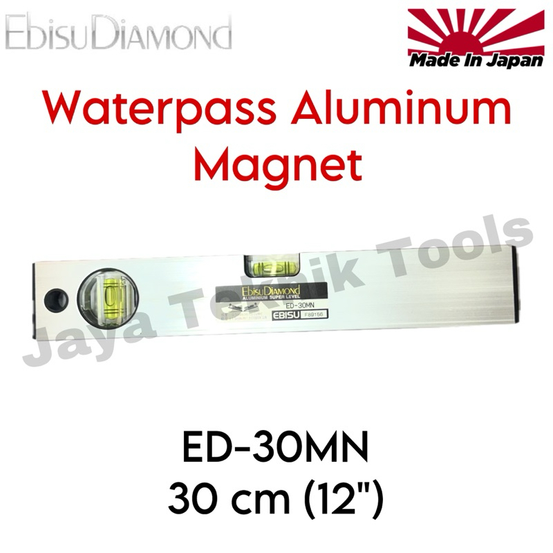 Waterpass EBISU DIAMOND ED-30 MN Aluminium Magnet / 30 cm 12 inch Aluminum Super Level Box Precision