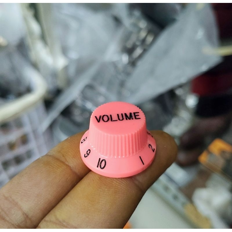 Tutup Knob gitar master volume warna pink original not china