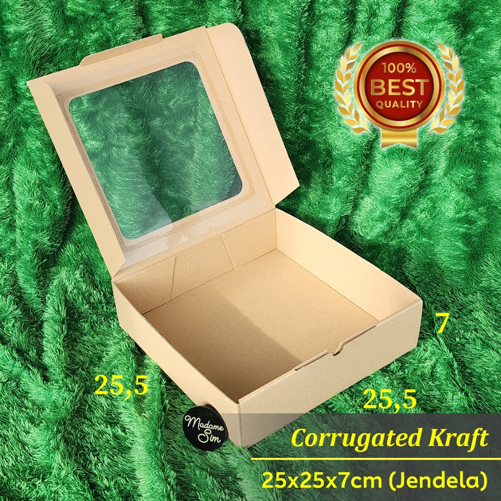 

BOX HAMPERS - DUS PUDING - KOTAK CORRUGATED 25x25x7 - JENDELA (ISI : 10 PCS)