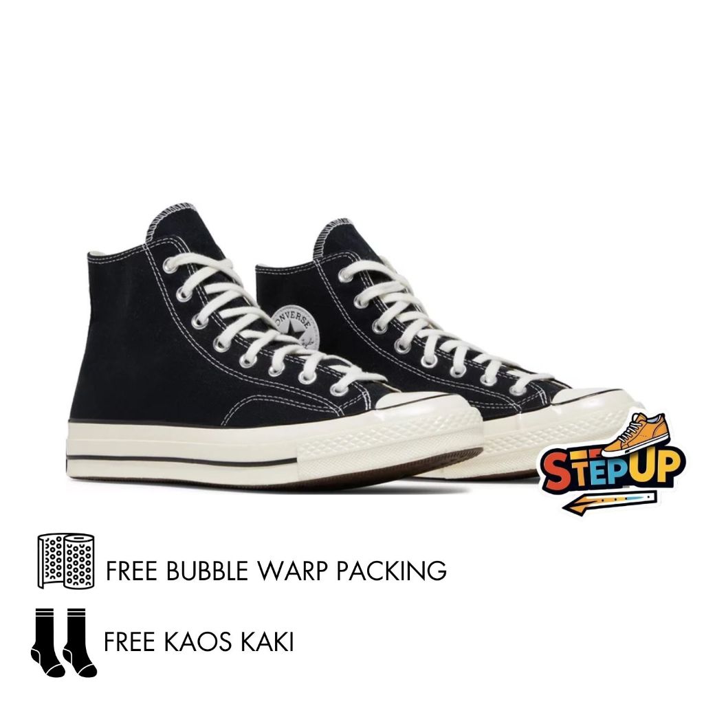 Chuck Taylor Vintage Canvas 70s High Black White 162050C
