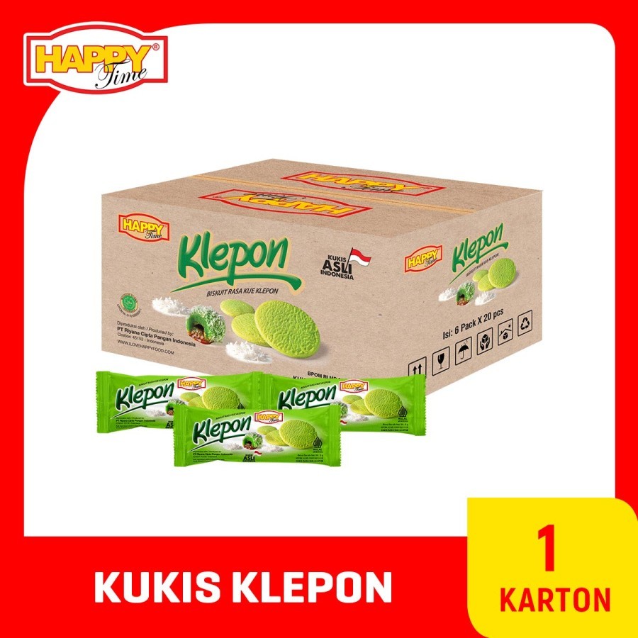 

HAPPY TIME - Kukis Rasa Kue Klepon - 6 x 20 x 6gr