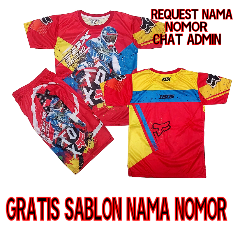 Setelan baju balap motor cross/baju balap baju sepeda anak