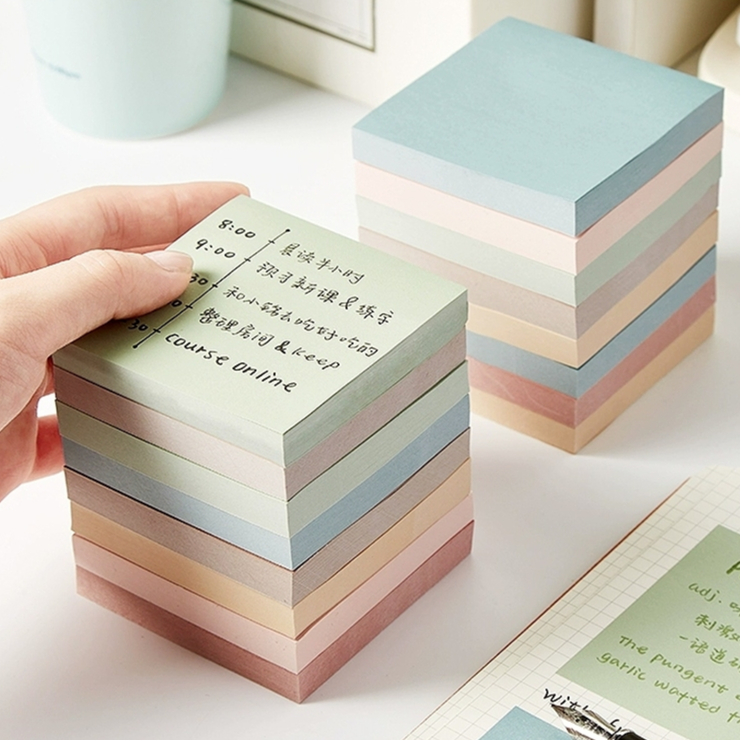 

100 Lembar Morandi Color Sticky Note Memo Label Sticker&Memo Stick Sticky Note Kertas Memo Tempe Morandi Color