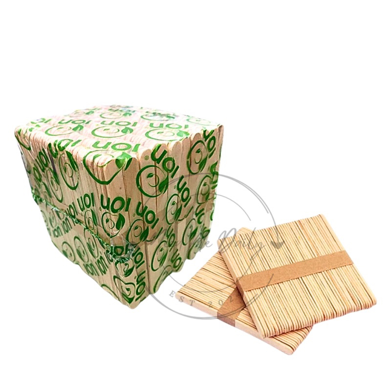Stik Kayu Es Krim Premium (500pcs) MAINAN STICK MERK ION | STIK KAYU PRAKARYA KERAJINAN