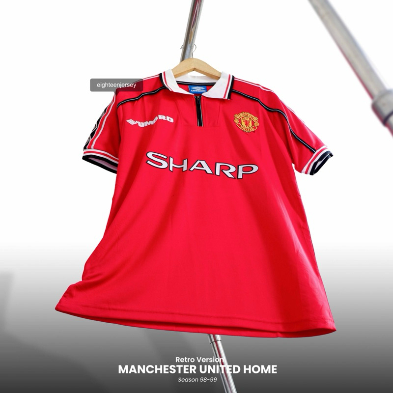 RETRO Man U H Baju Bola Manchester United Home 1998/1999