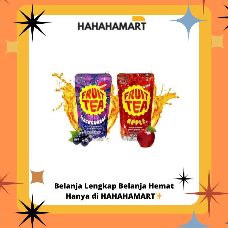 

✨hahahamart_sby✨ FRUIT TEA POUCH 200ML || HARGA KARTON ISI (24 PCS)